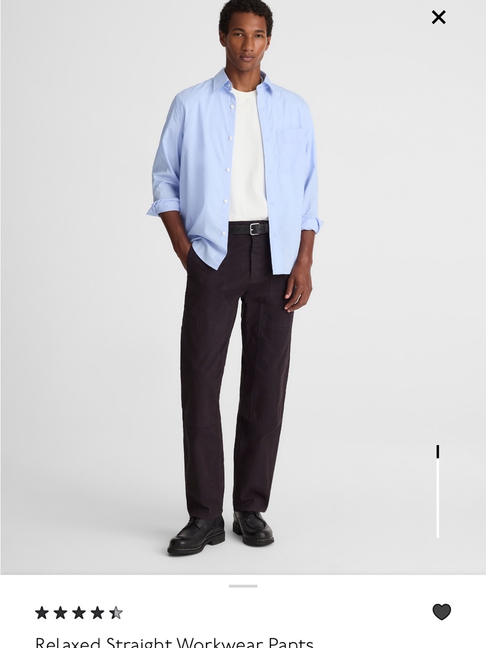 Madewell Relaxed Straight Workwear Pants 32x34 - Black Coal